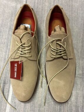 Stacy Adams Tan Suede Lace-Up Shoes
